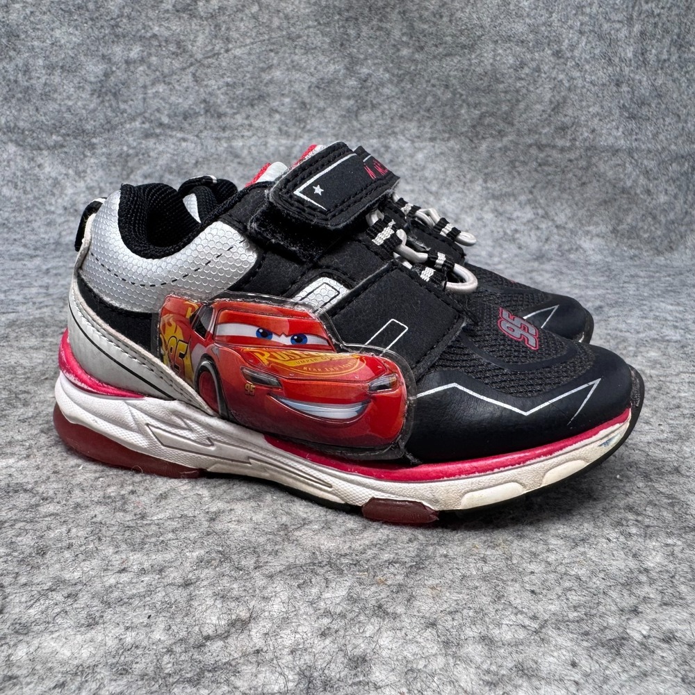 Disney Pixar Cars Lighting McQueen Light Up Shoes Sneakers Toddler Kids Sz 6